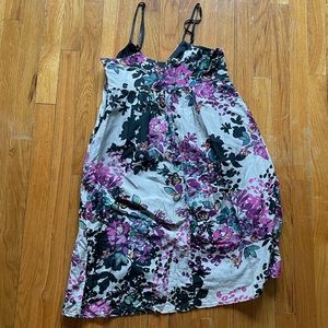 Cute Floral Hi-Lo Beach Coverup